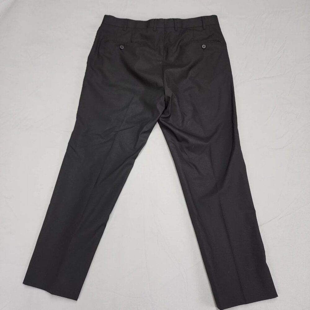 Nordstrom Mens Dress Pants 36x29 Black Tech Smart Trim Fit Wool Blend Stretch - Picture 2 of 11